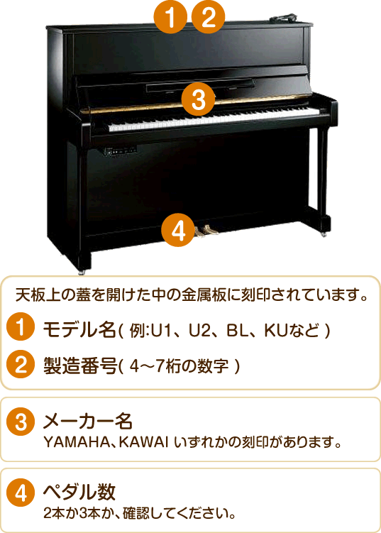 ピアノのここをご確認ください